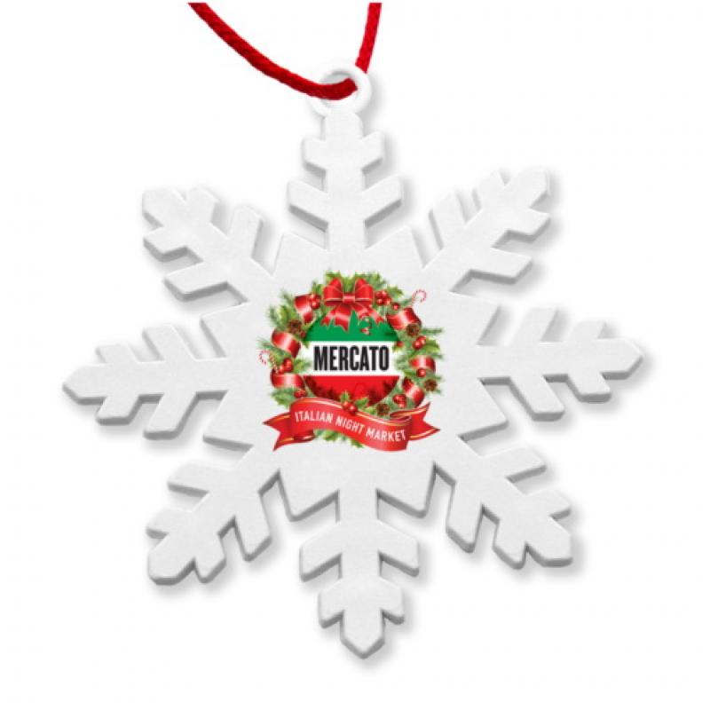 Image of Recycled Snowflake Christmas Tree Decoration